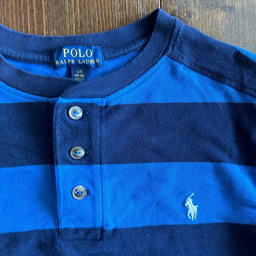 Polo Ralph Lauren button tee size LG (14-16) great condition